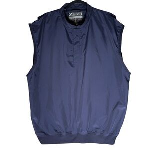 Zero Restriction Vest Mens XL Navy Blue Pullover Golf Outerwear Windbreaker